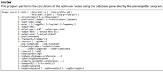 Screenshots of package routino