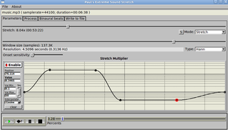 Screenshots of package paulstretch