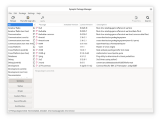 Graphical package manager