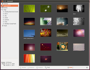 Screenshots of package shotwell