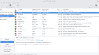 Graphical package manager